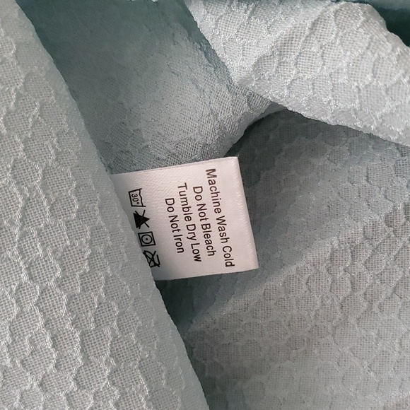 Tuckernuck Pleated Top Adele Sea Glass Blue Button Down Shirt SzXS - Picture 6 of 9